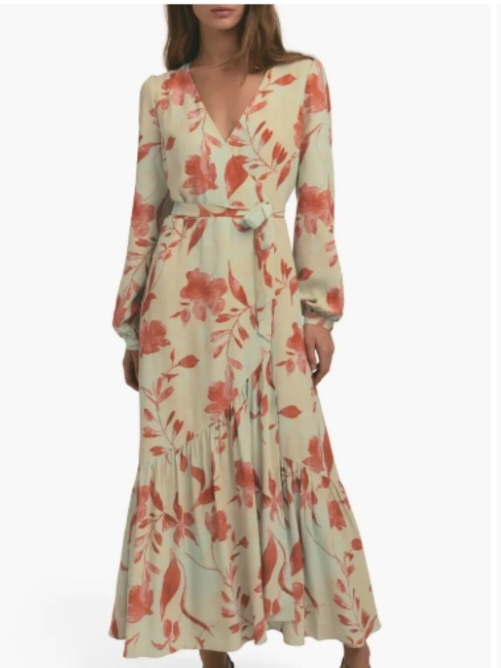 Favorite Daughter “The Lady Like” Long Sleeve Maxi Wrap Dress – Size S – NWT